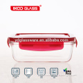 1860ml glass food container with lock lid